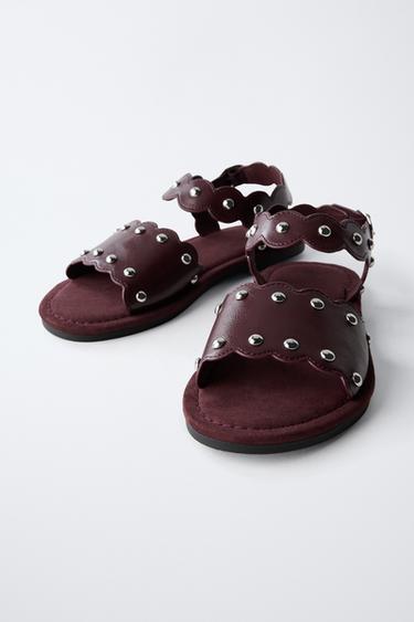 SANDALIA TACHAS - Granate de Zara