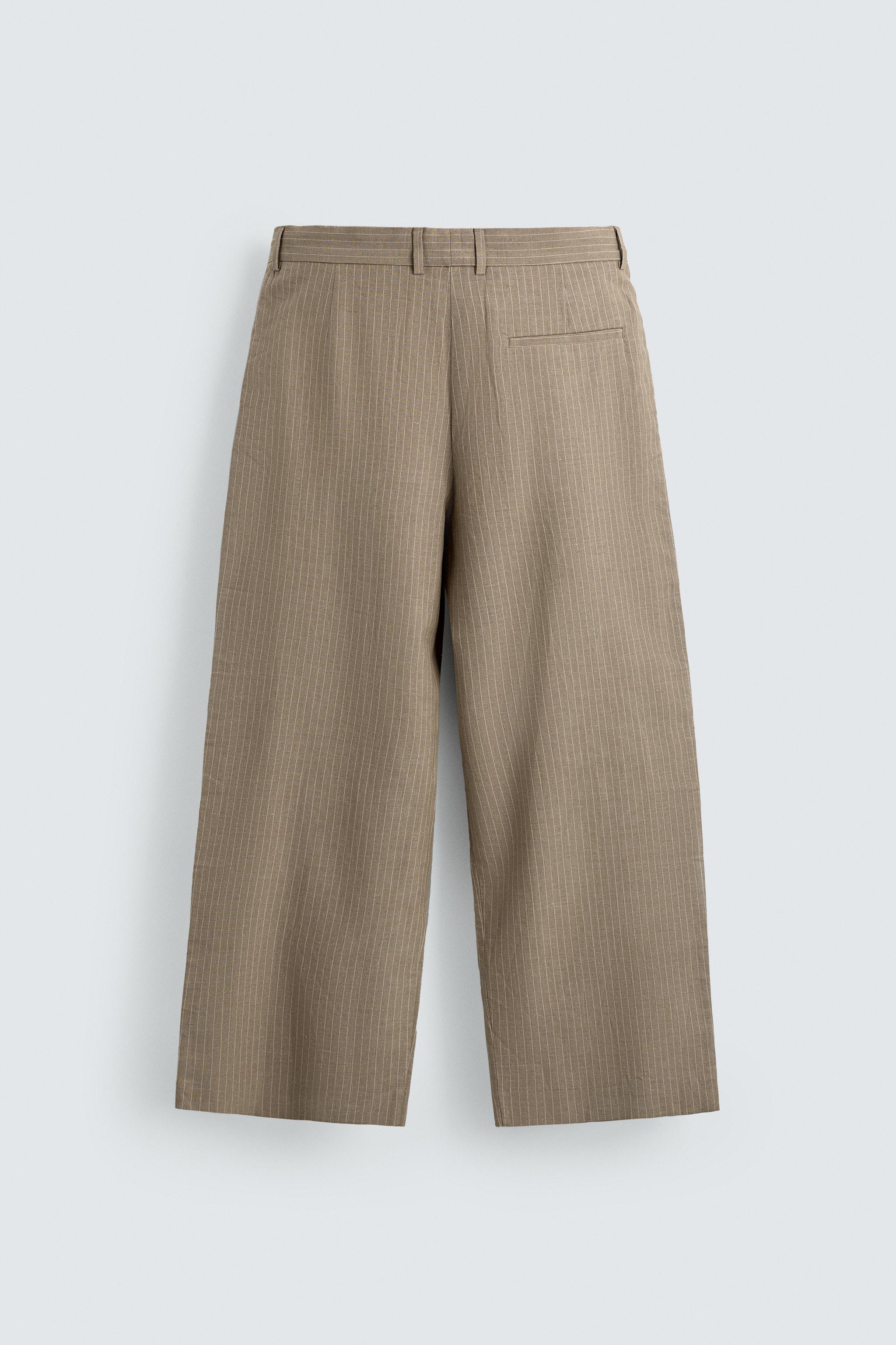 PANTALON RELAXED EN LIN ET COTON