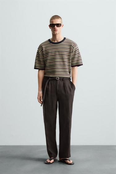 CAMISETA PUNTO RAYAS - Multicolor de Zara - Imagen 0