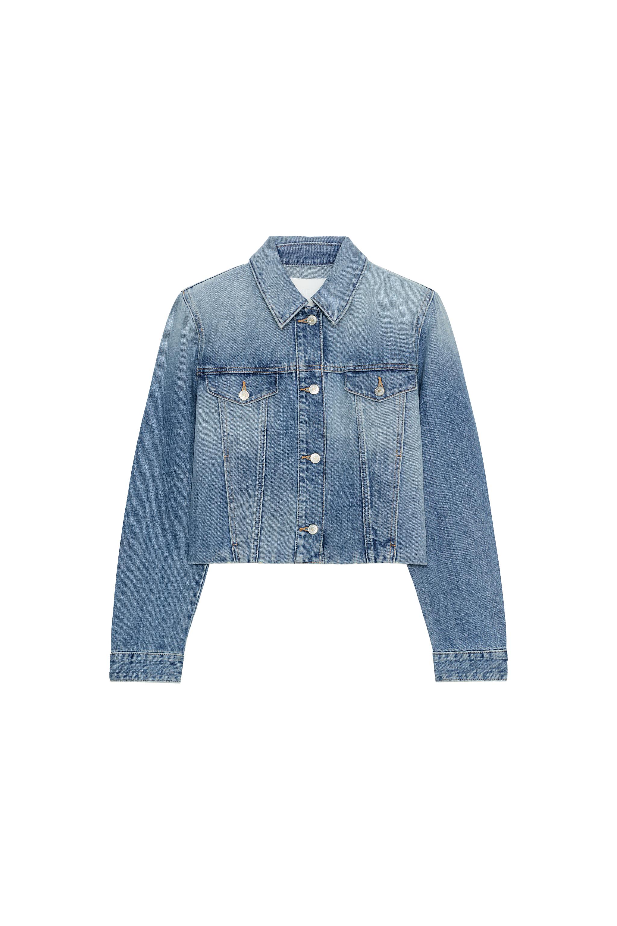 TRFショルダーパッドデニムジャケット - ブルー | ZARA Japan / 日本