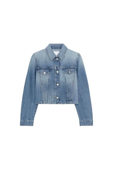 Zara TEKSAS JAKNA SA NARAmenicama – Plava