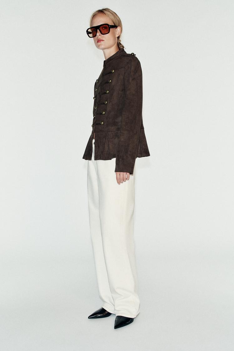 Chaqueta peplum con botones 3
