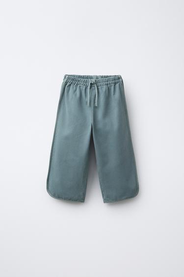 TWILL CULOTTE TROUSERS - Blue by Zara