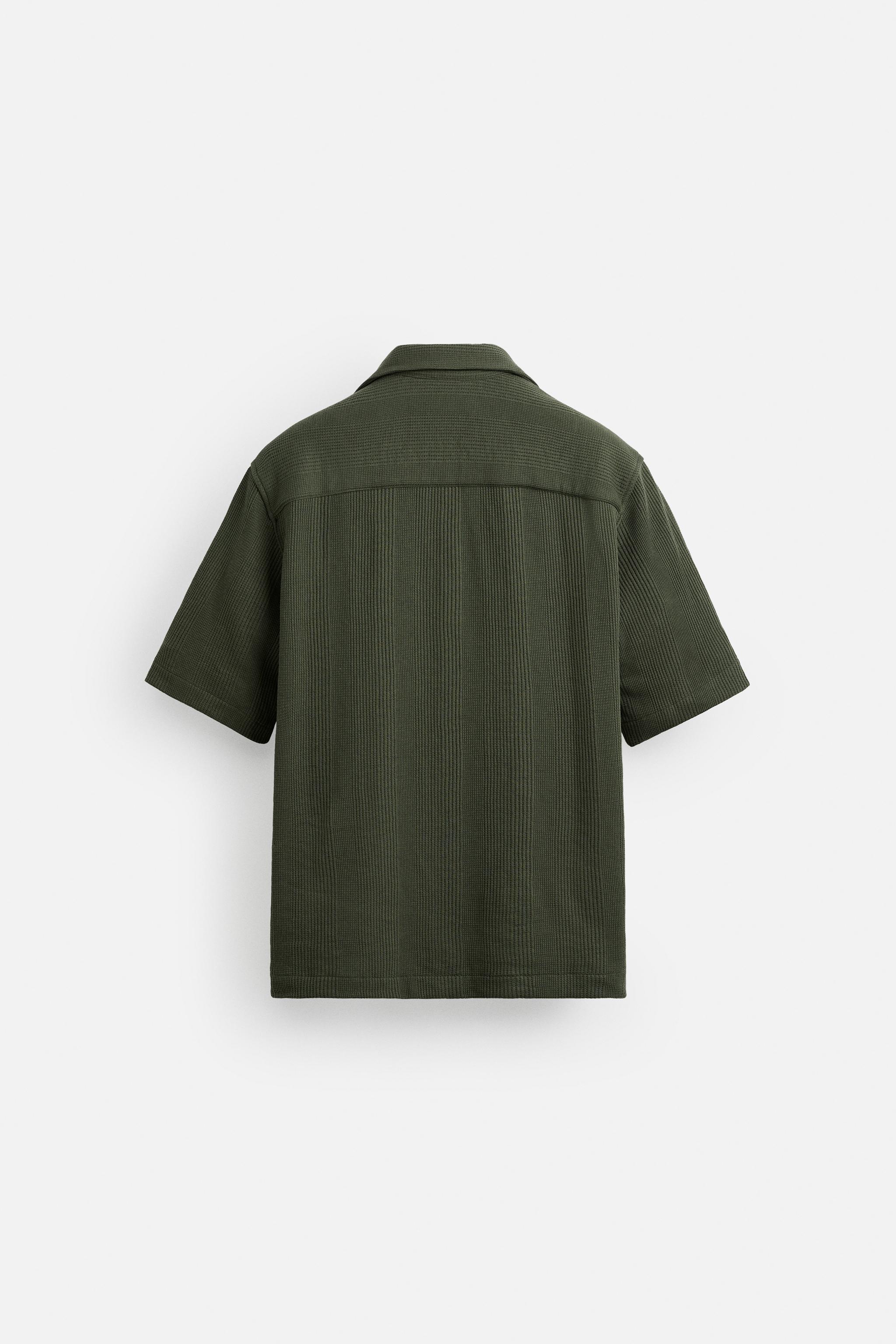 JACQUARD TEXTURED SHIRT - Khaki | ZARA United States