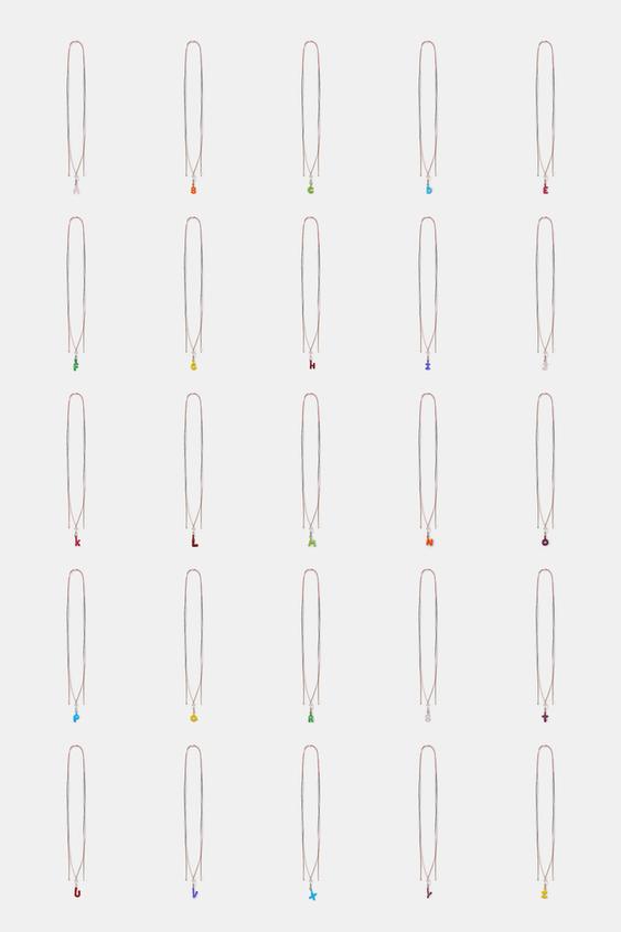 ALPHABET LETTER CORD NECKLACE from Zara - $14.90
