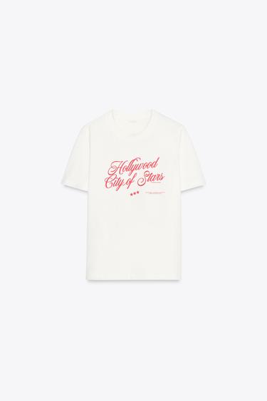 T-SHIRT IMPRIMÉ HOLLYWOOD - Blanc de Zara - Image 3