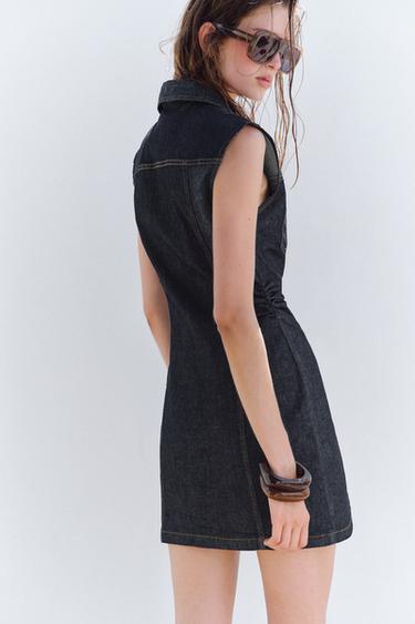 Z1975 DENIM MINI DRESS - Blue by Zara - Image 3