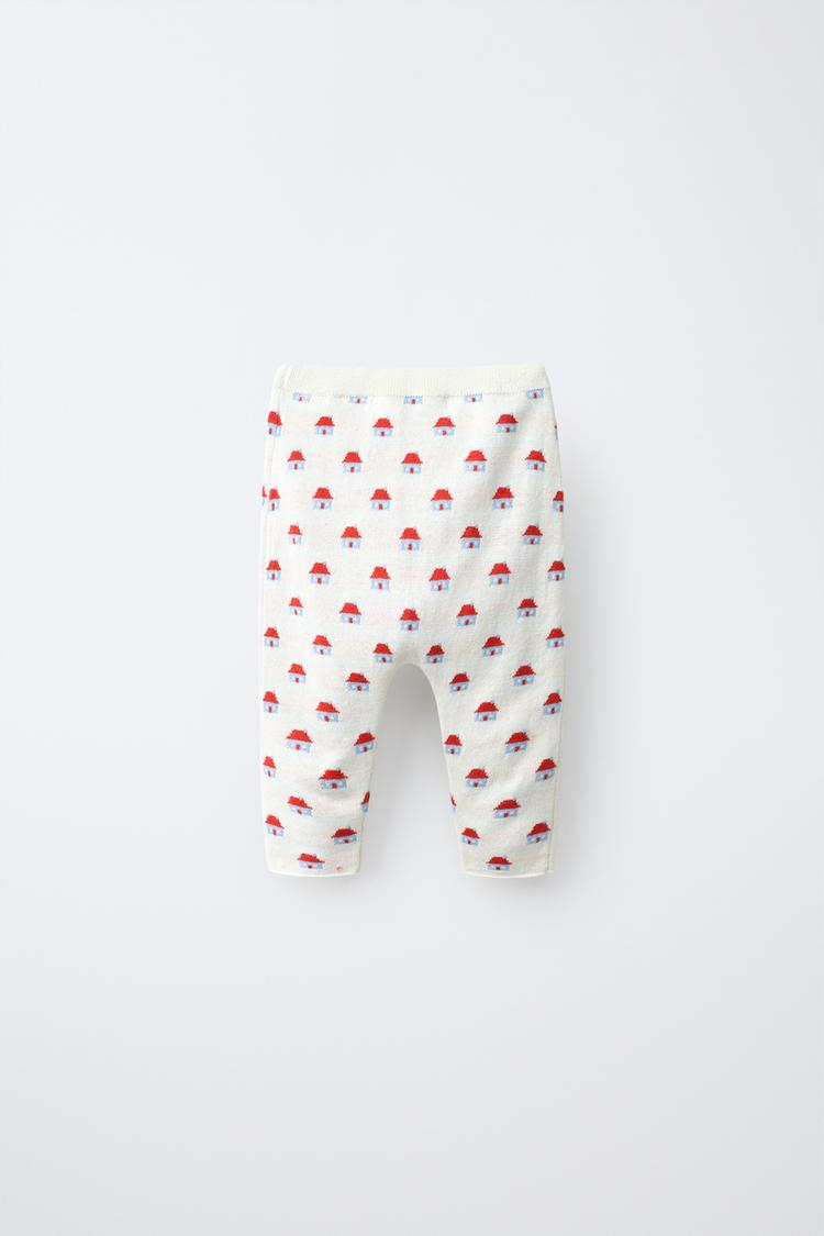 PANTALÓN DE PUNTO JACQUARD CON ESTAMPADO DE CASA 3