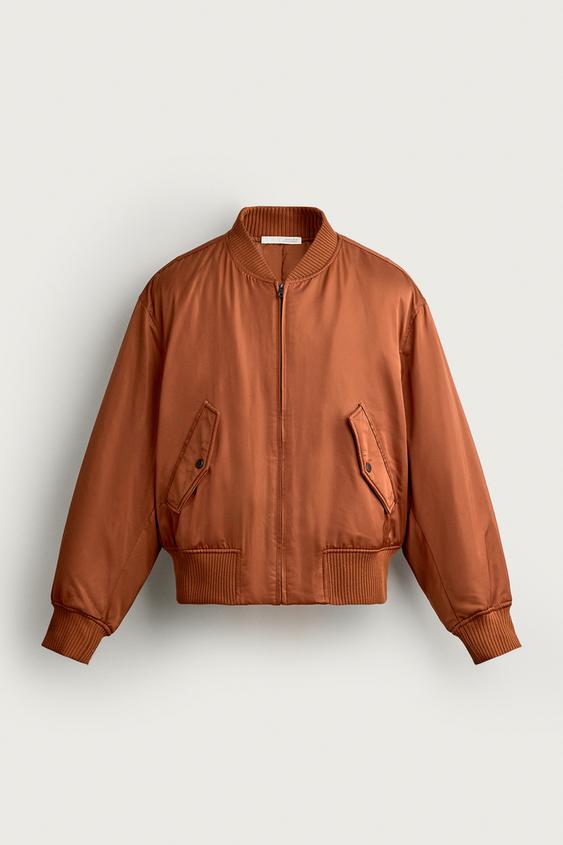 BLOUSON BOMBER MATELASSÉ - Orange de Zara - Image 9