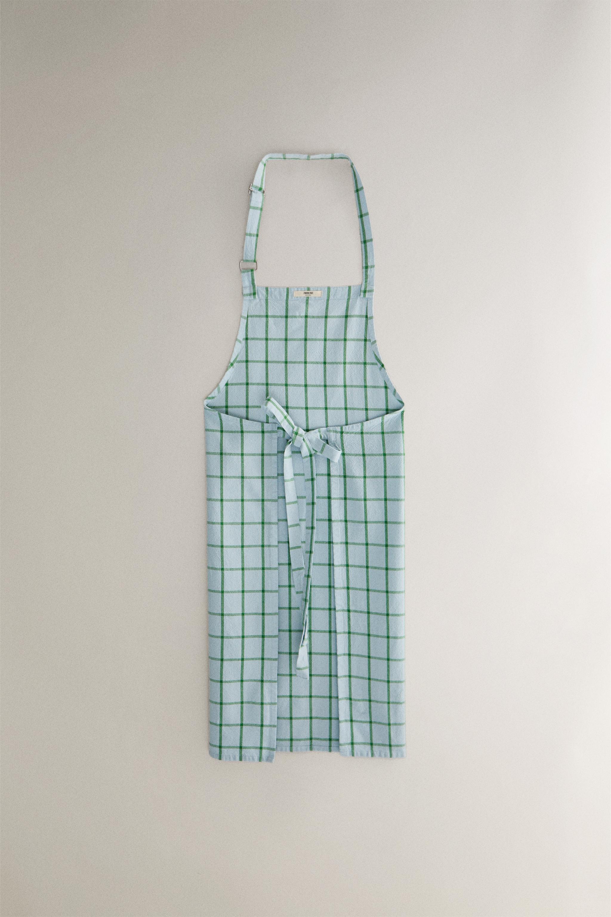 CHECK COTTON APRON