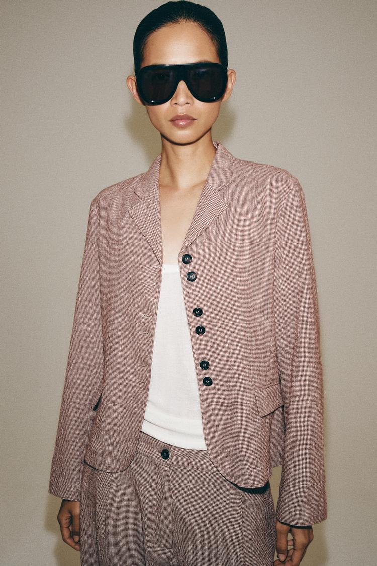 Blazer de mezcla de lino de la colección ZW 6
