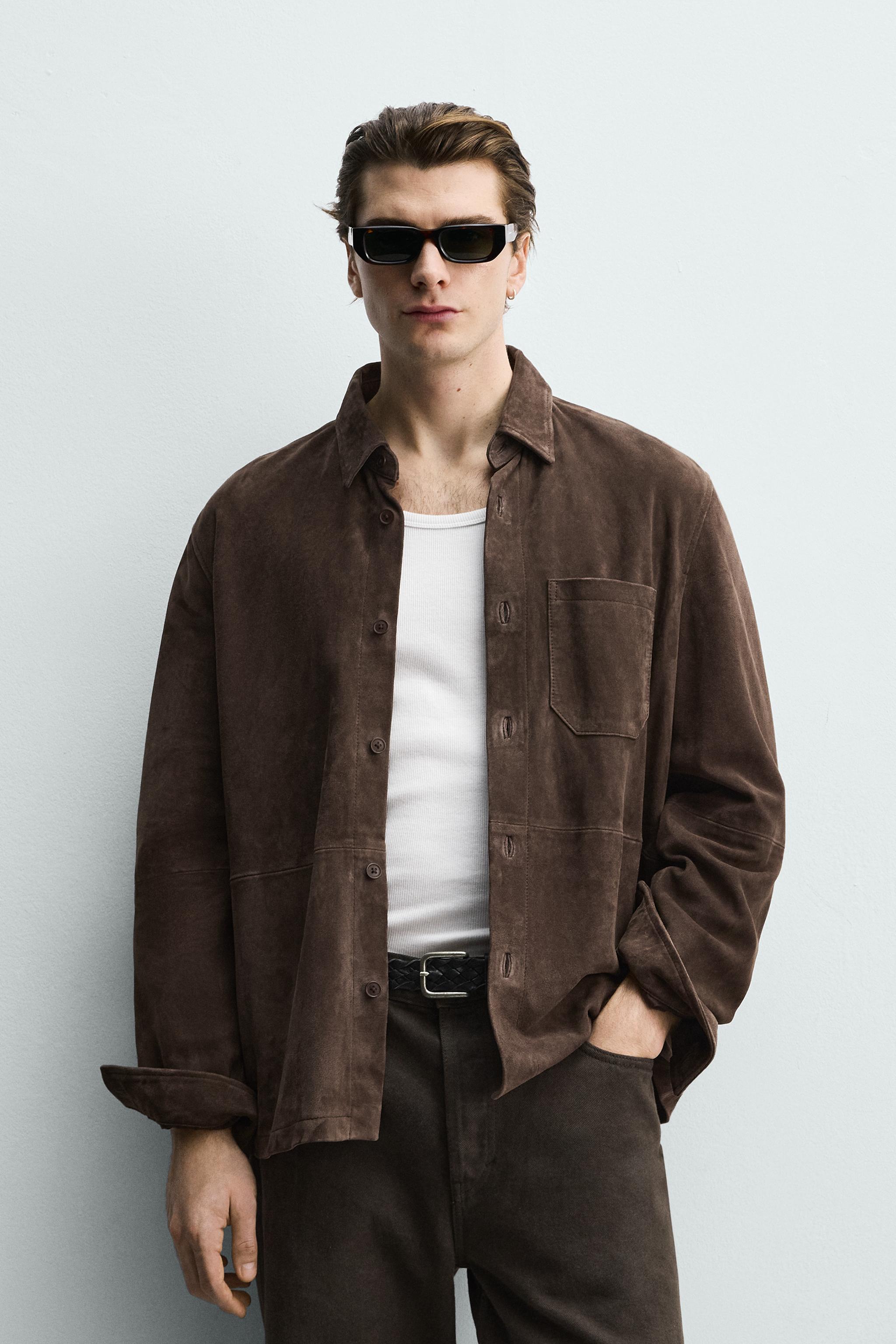 SUEDE LEATHER OVERSHIRT