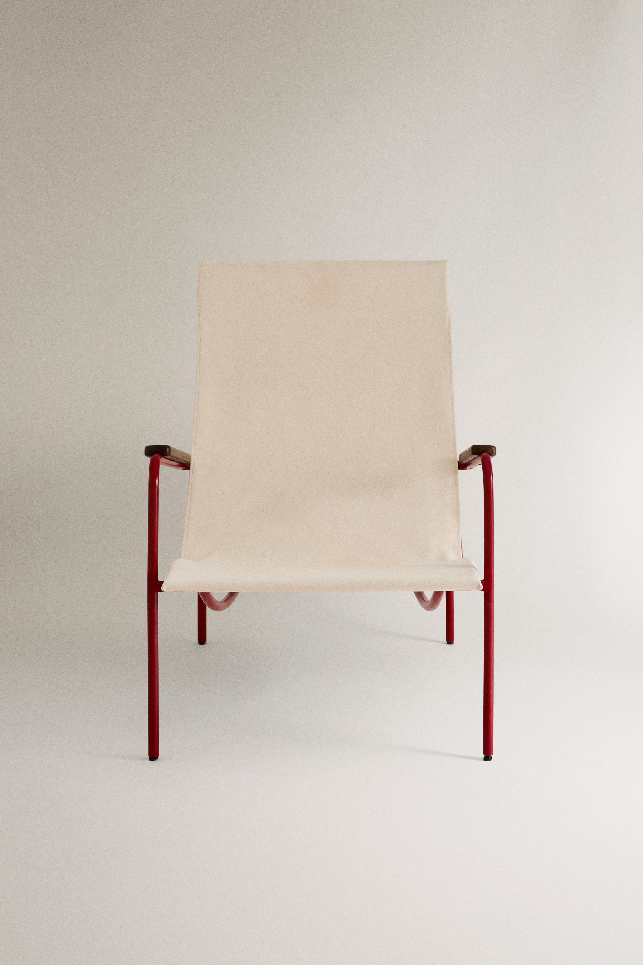 METAL FRAME CHAIR WITH COLOR - Ecru / Red | ZARA Canada