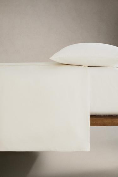 EMBROIDERED SATEEN DUVET COVER - Oyster-white by Zara - Image 2