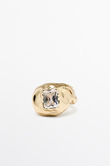 Anillo efecto fundido brillo - Dorado de Zara - Imagen 0