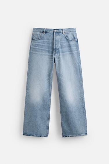 ДЪНКИ FLARE FIT BAGGY - Светло синьо от Zara