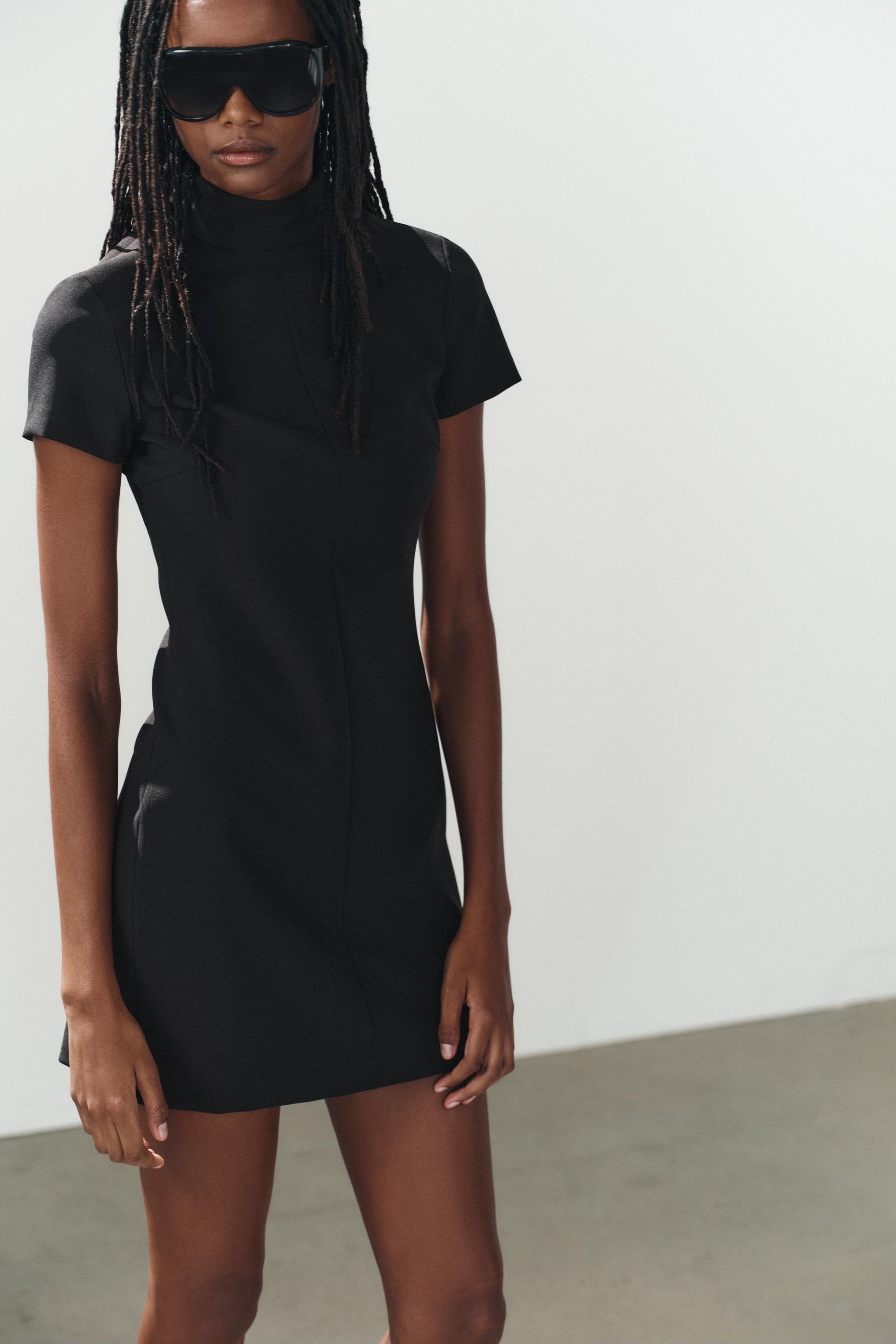 Женские платья Zara SHORT SLEEVE MINI DRESS — фото 2