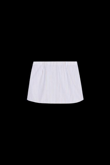 STRIPED SKORTS - Sky blue by Zara