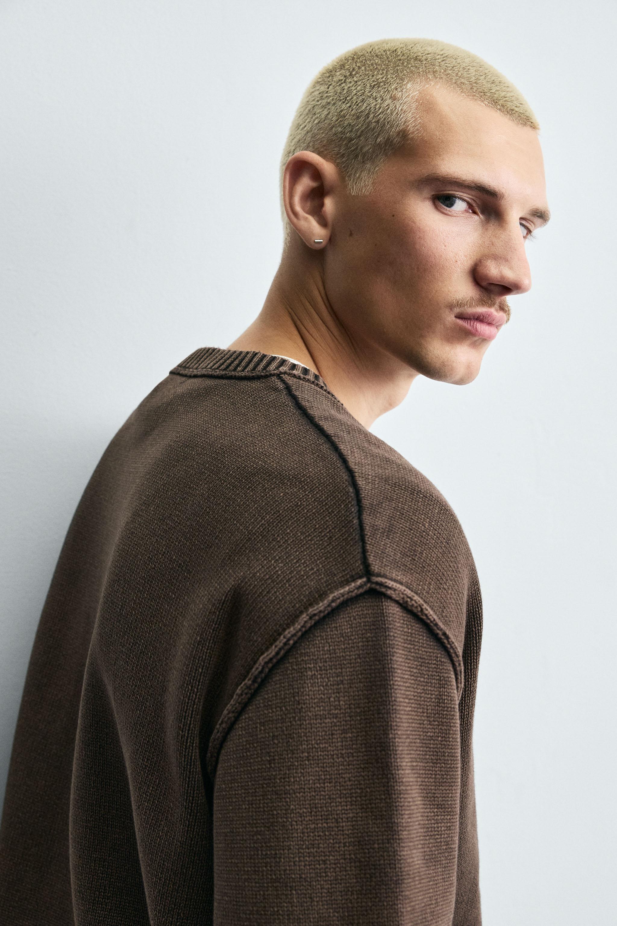 WASHED PRINTED SWEATER