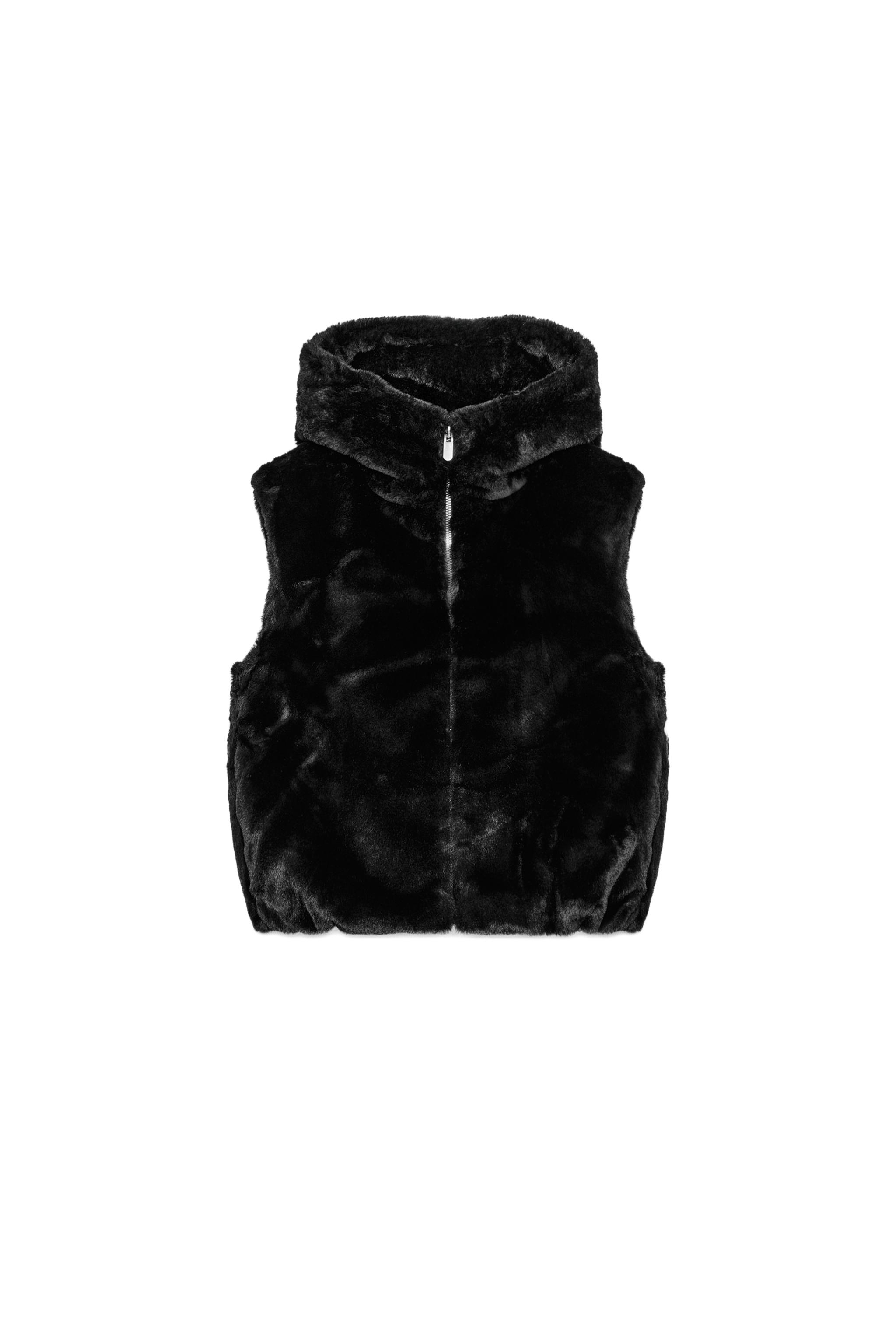 FAUX FUR HOODIE WAISTCOAT - Ecru | ZARA Singapore