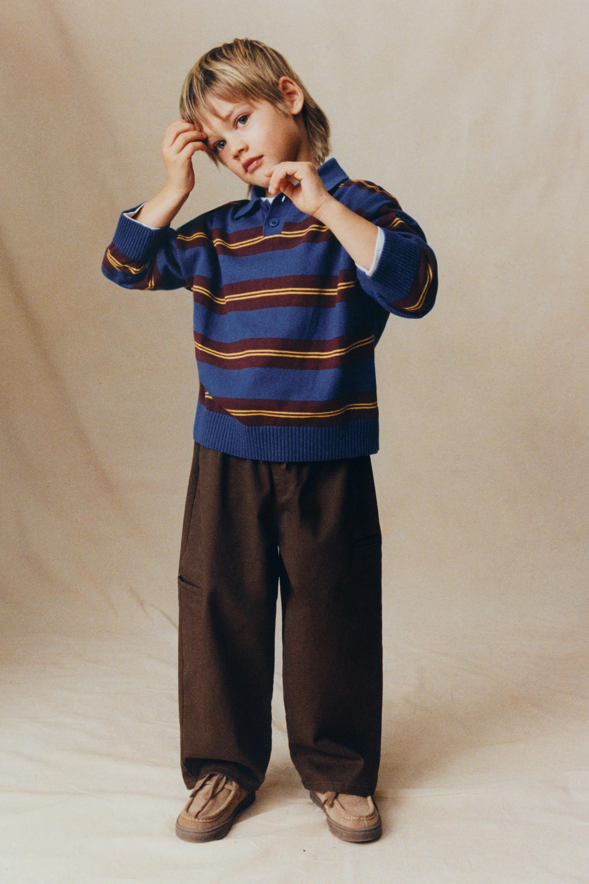 POLO EN MAILLE À RAYURES