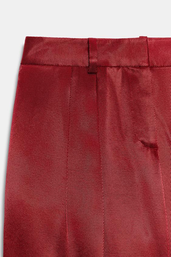 PANTALON FLUIDE LARGE - Bordeaux de Zara - Image 7