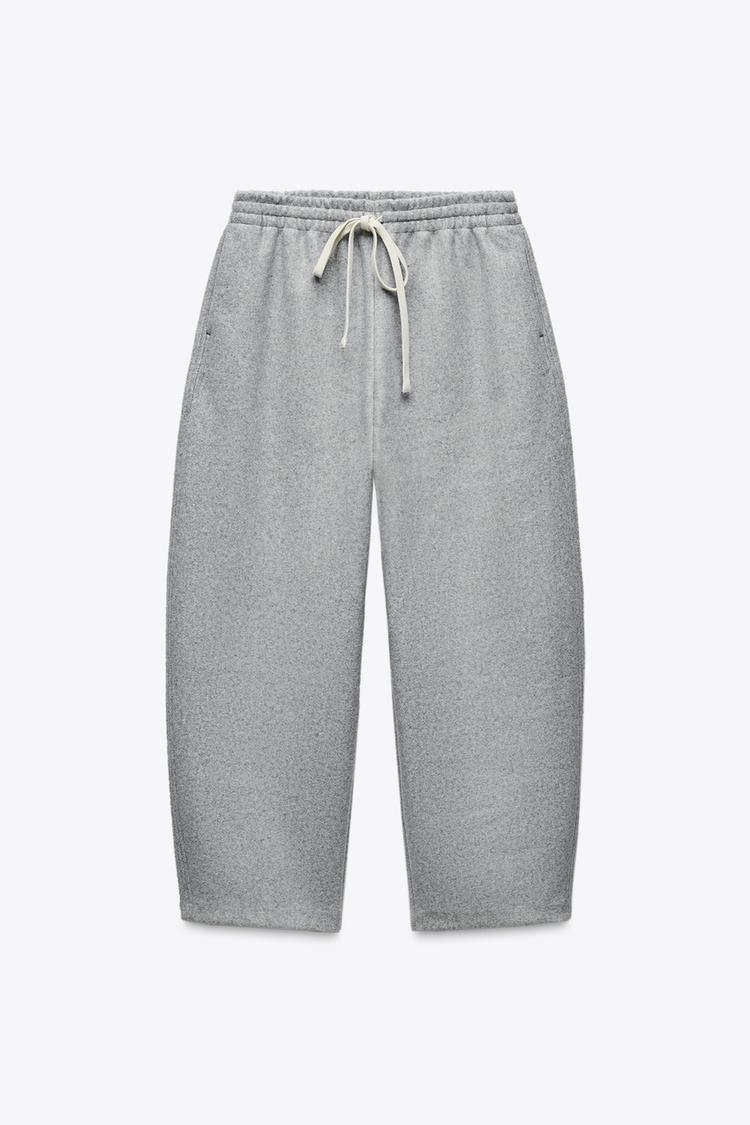 DRAWSTRING BARREL FIT PANTS