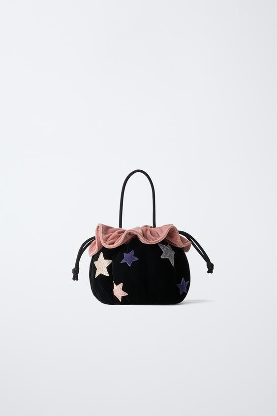 BOLSO ESTRELLAS - Negro de Zara - Imagen 0