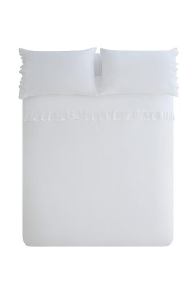 CAPA DE EDREDÃO EM ALGODÃO COM FOLHO - Branco da Zara