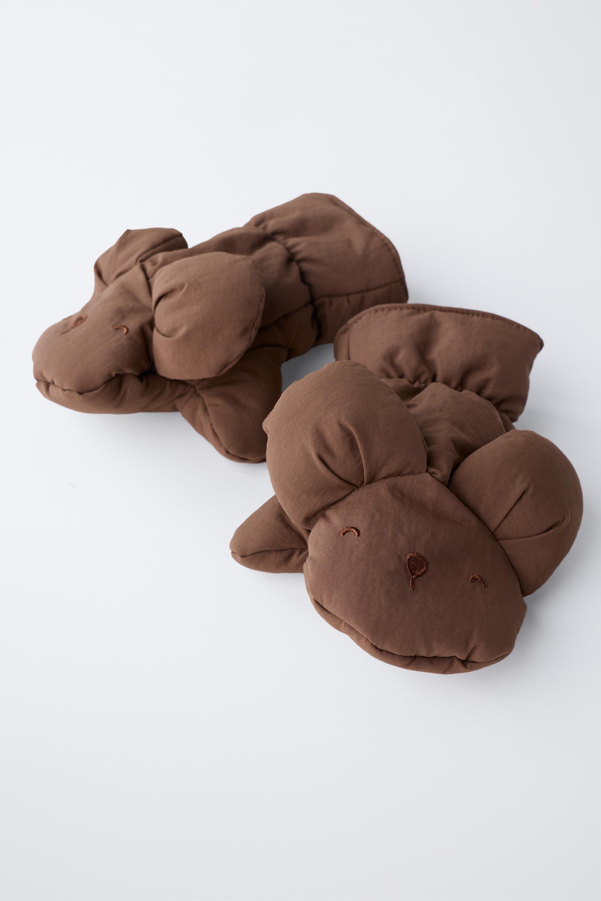 MOUFLES EN NYLON AVEC OREILLES