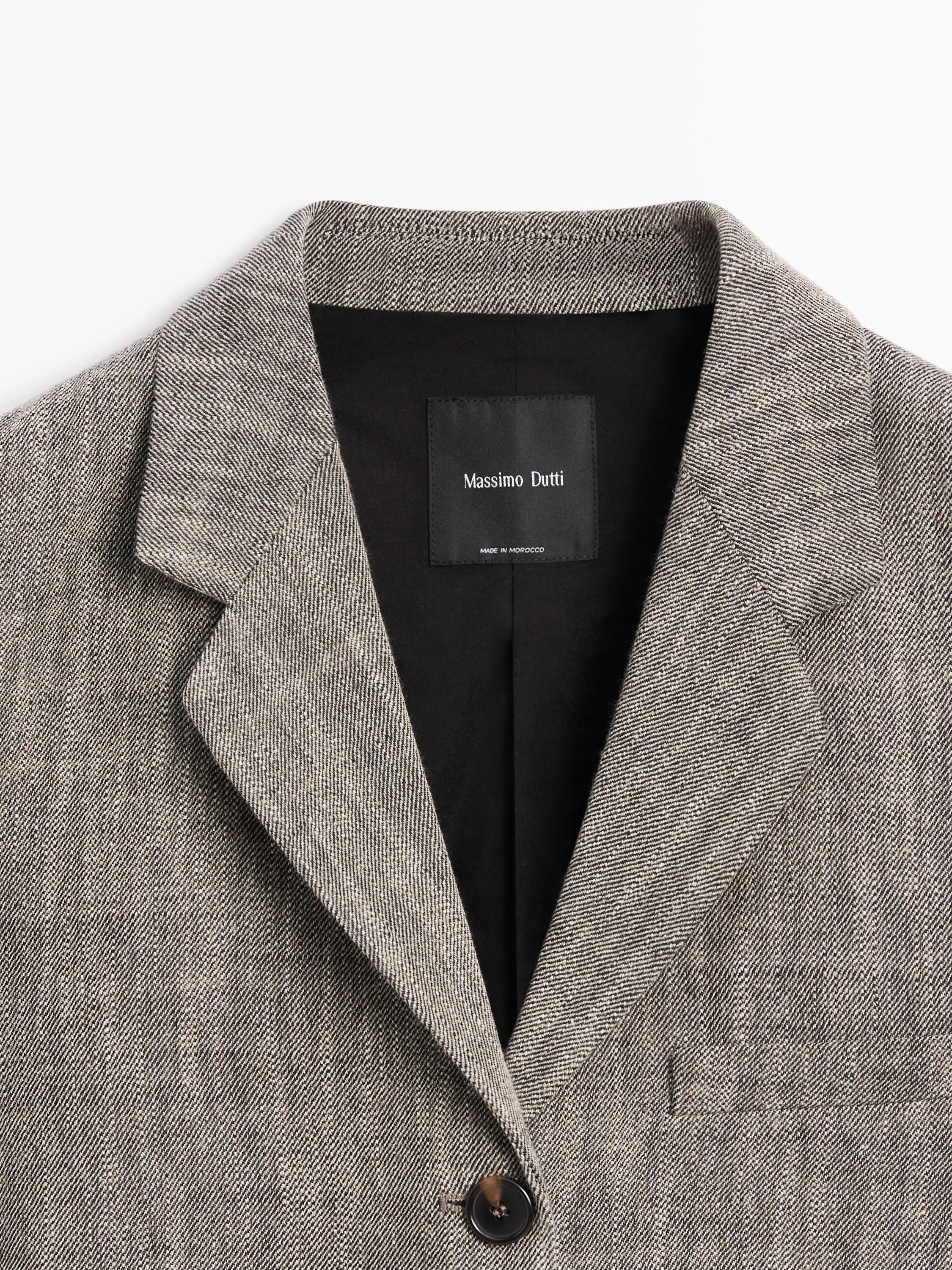Flecked wool blend blazer