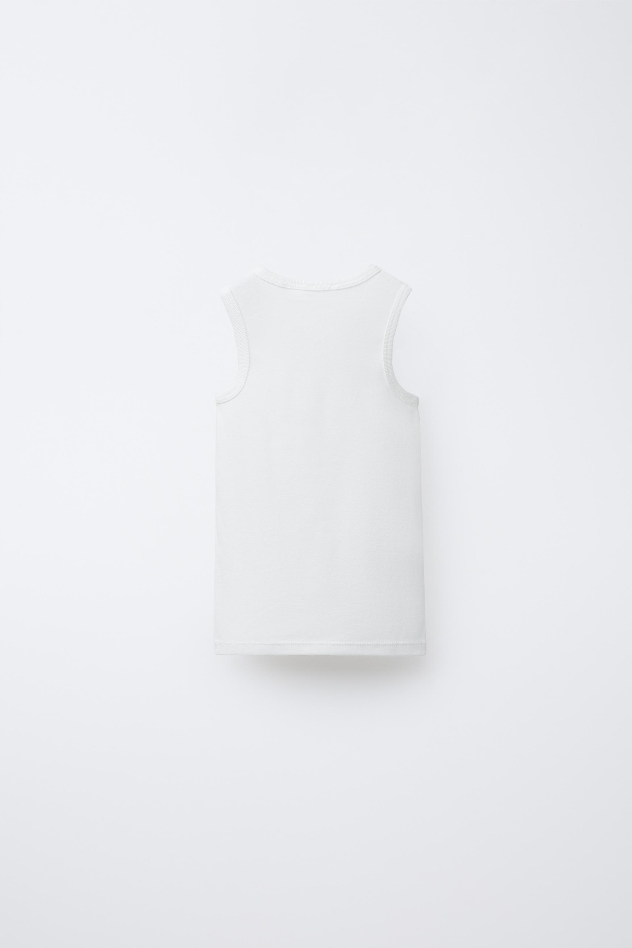Детские футболки Zara THREE-PACK OF SLEEVELESS T-SHIRTS — фото 3