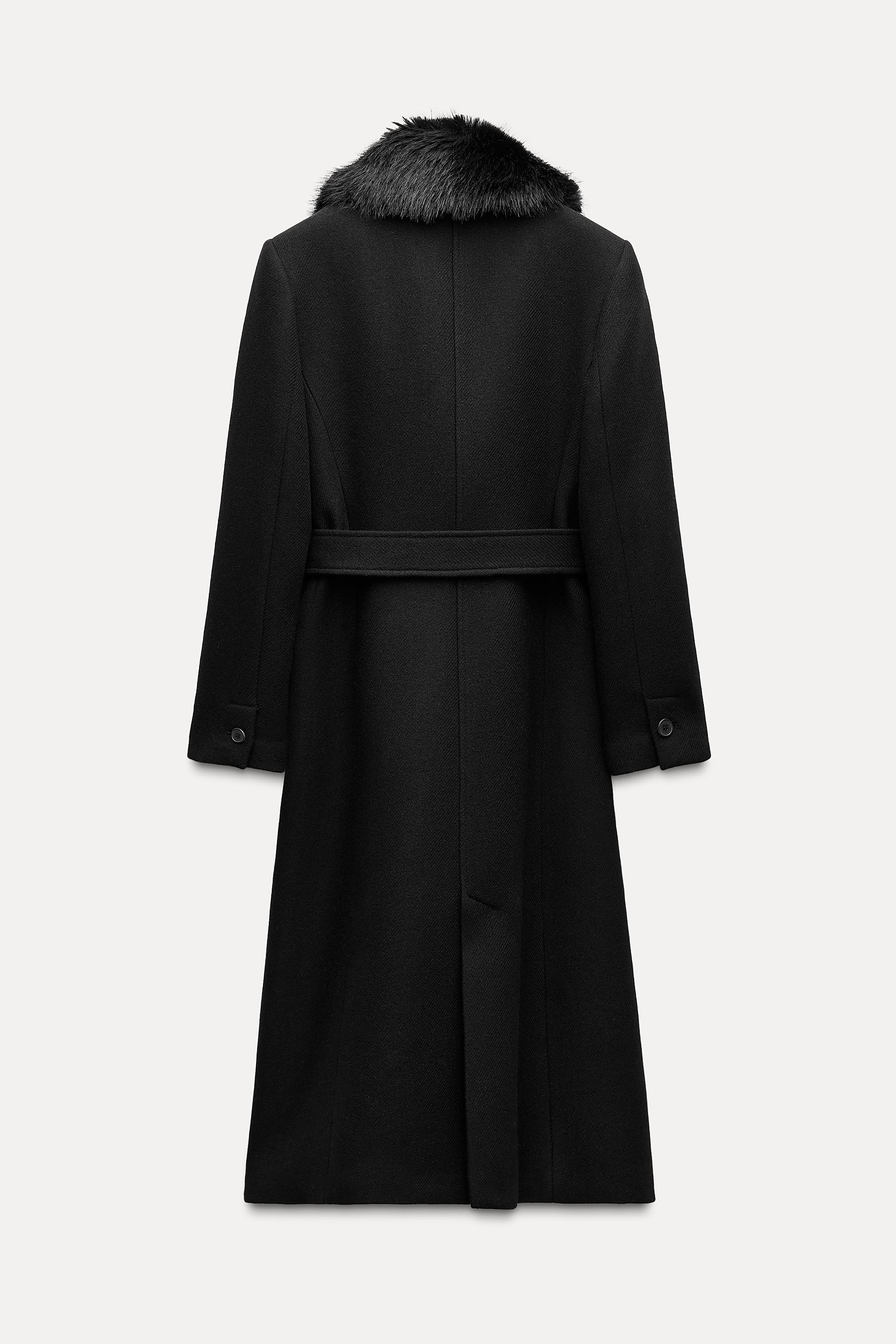 Zara wool fashion wrap coat