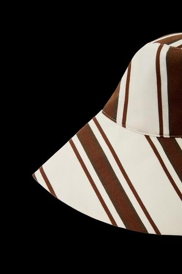 REVERSIBLER GESTREIFTER BUCKET-HAT LIMITED EDITION - Cremefarben von Zara