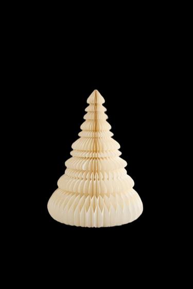 Zara CHRISTMAS FLOOR PAPER TREE (39.4") - Oyster-white - Image 0