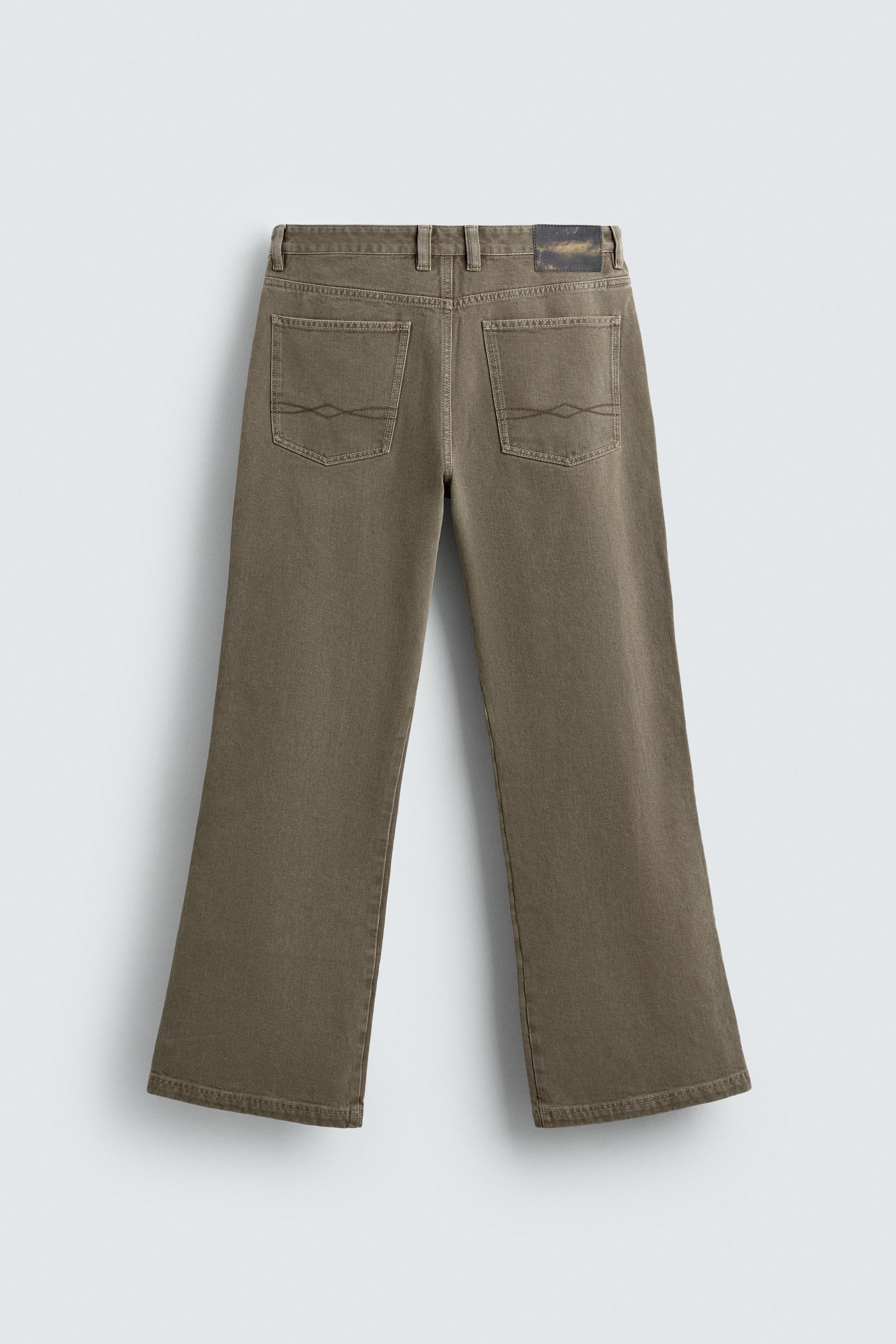 JEANS CHINOS WIDE FLARE FIT EDIÇÃO LIMITADA - Ocre | ZARA Brasil