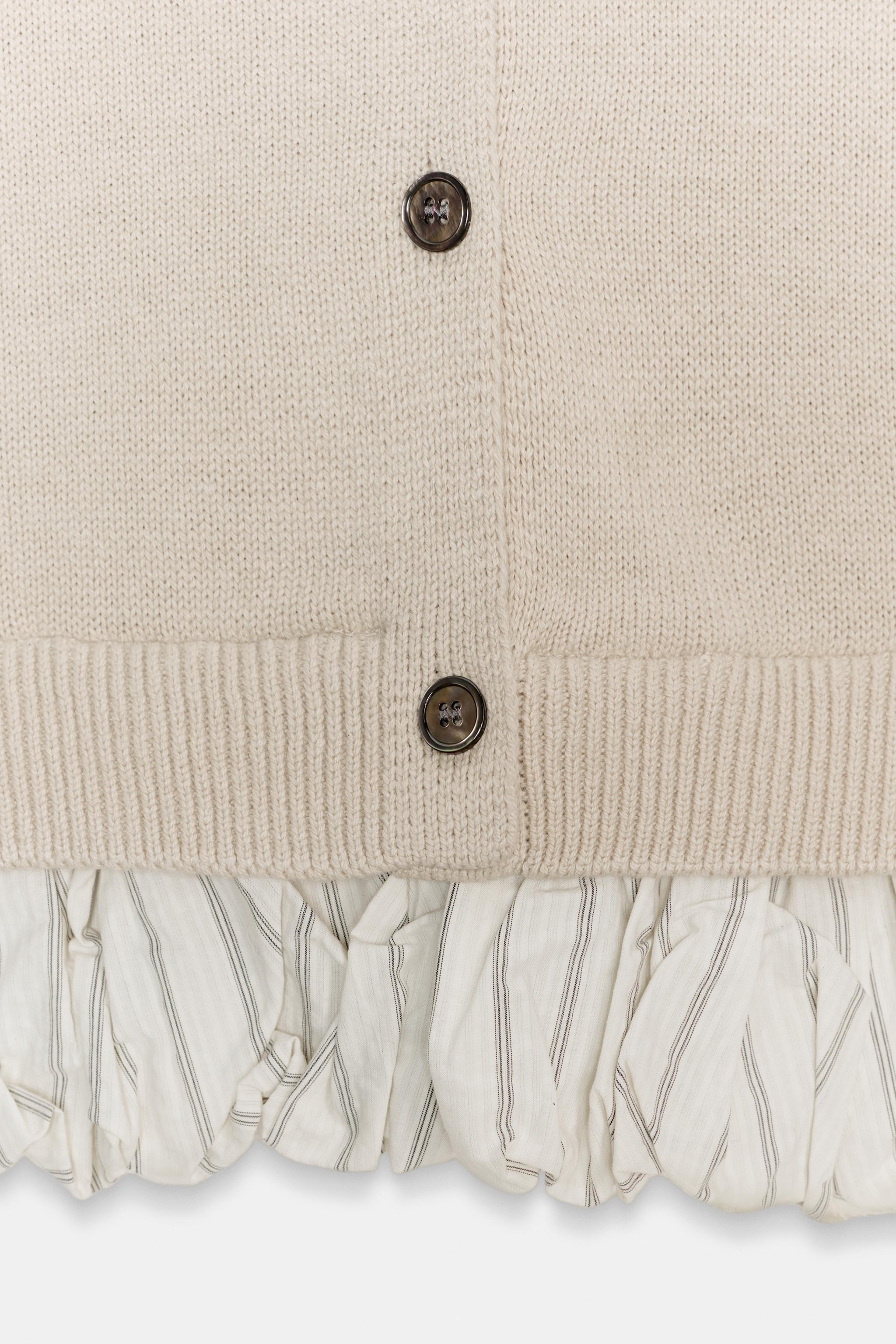 COMBINATION KNIT CARDIGAN
