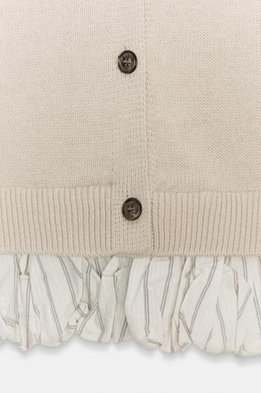 GILET EN MAILLE BIMATIÈRE - Sable de Zara - Image 5