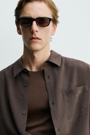 SOFT FLOWING SHIRT - Brown by Zara