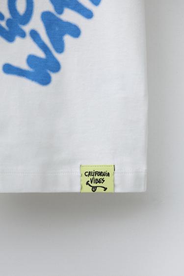 GRAFFITI PRINT T-SHIRT - Oyster-white by Zara - Image 3