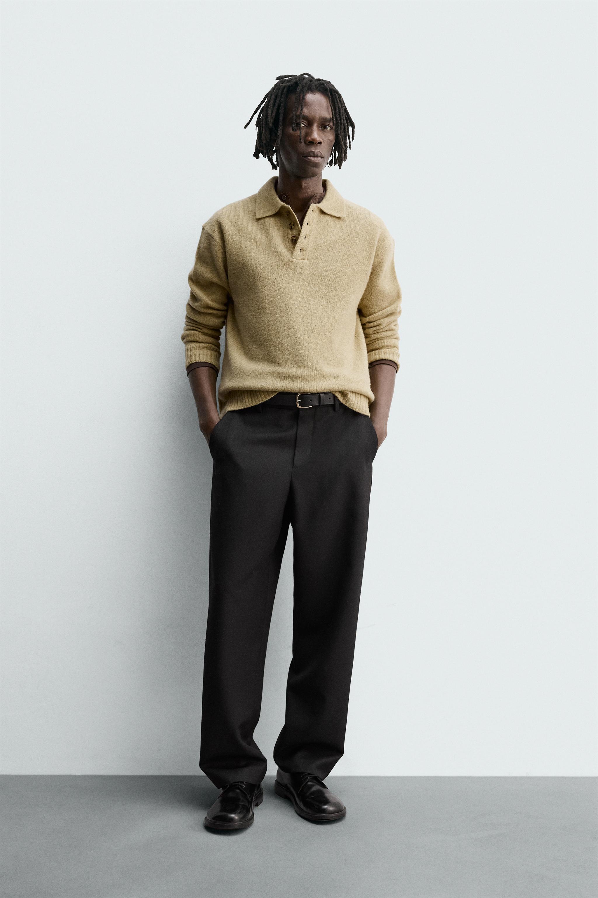 100% WOOL KNIT POLO SHIRT - Light green | ZARA Canada