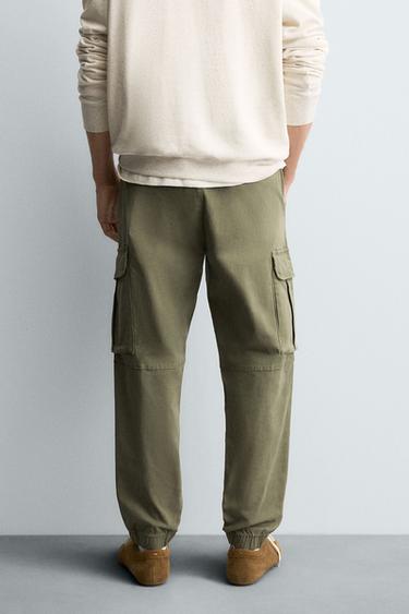 PANTALON CARGO SLIM FIT - Kaki de Zara - Image 2