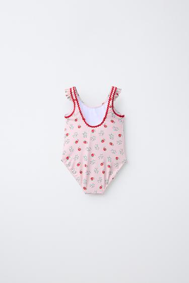 1-6 YEARS/ STRAWBERRY WAVE SWIMSUIT - Pink by Zara - Image 1