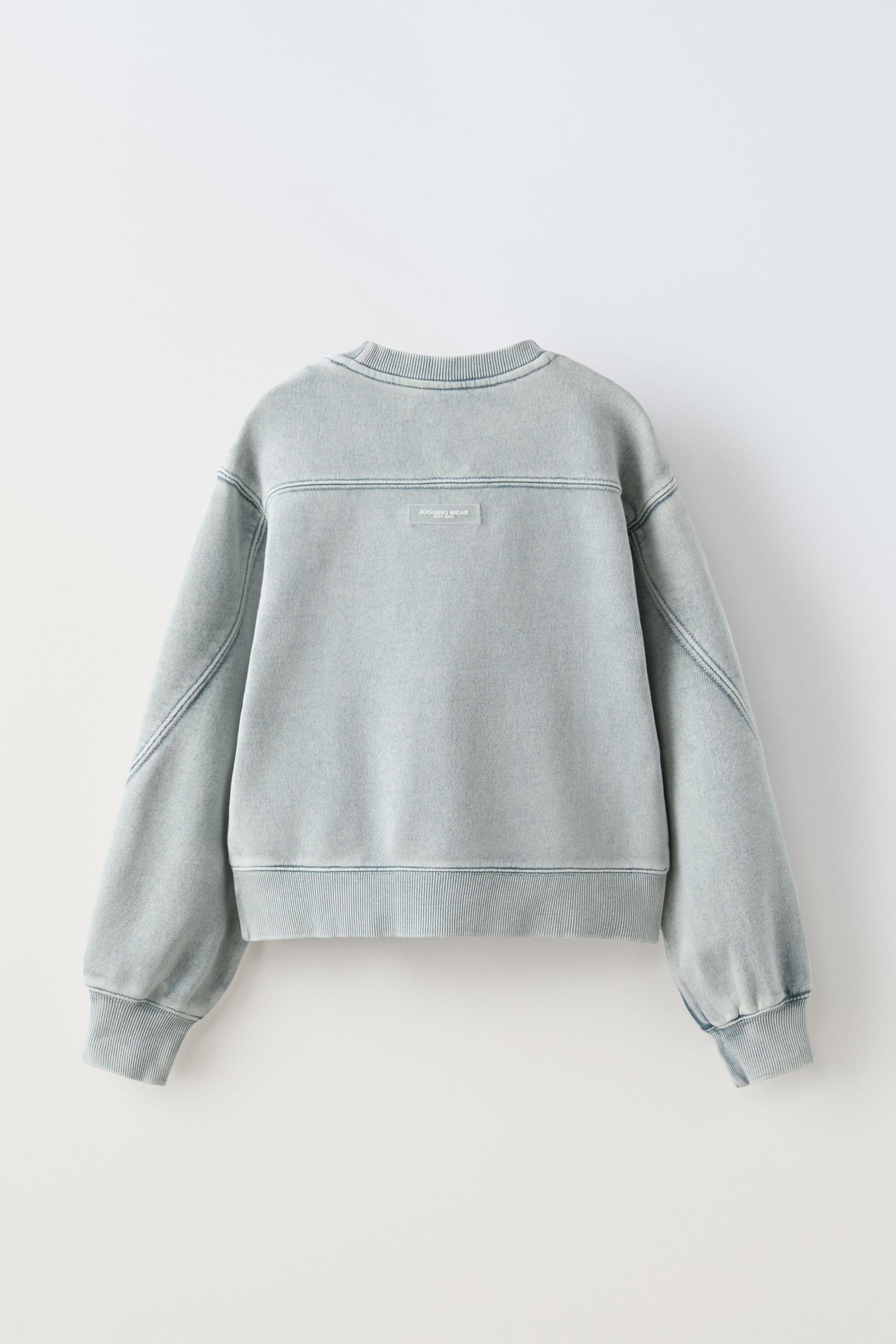 ZARA BLOGGER FAVORITE TEXT PRINT factory SWEATSHIRT