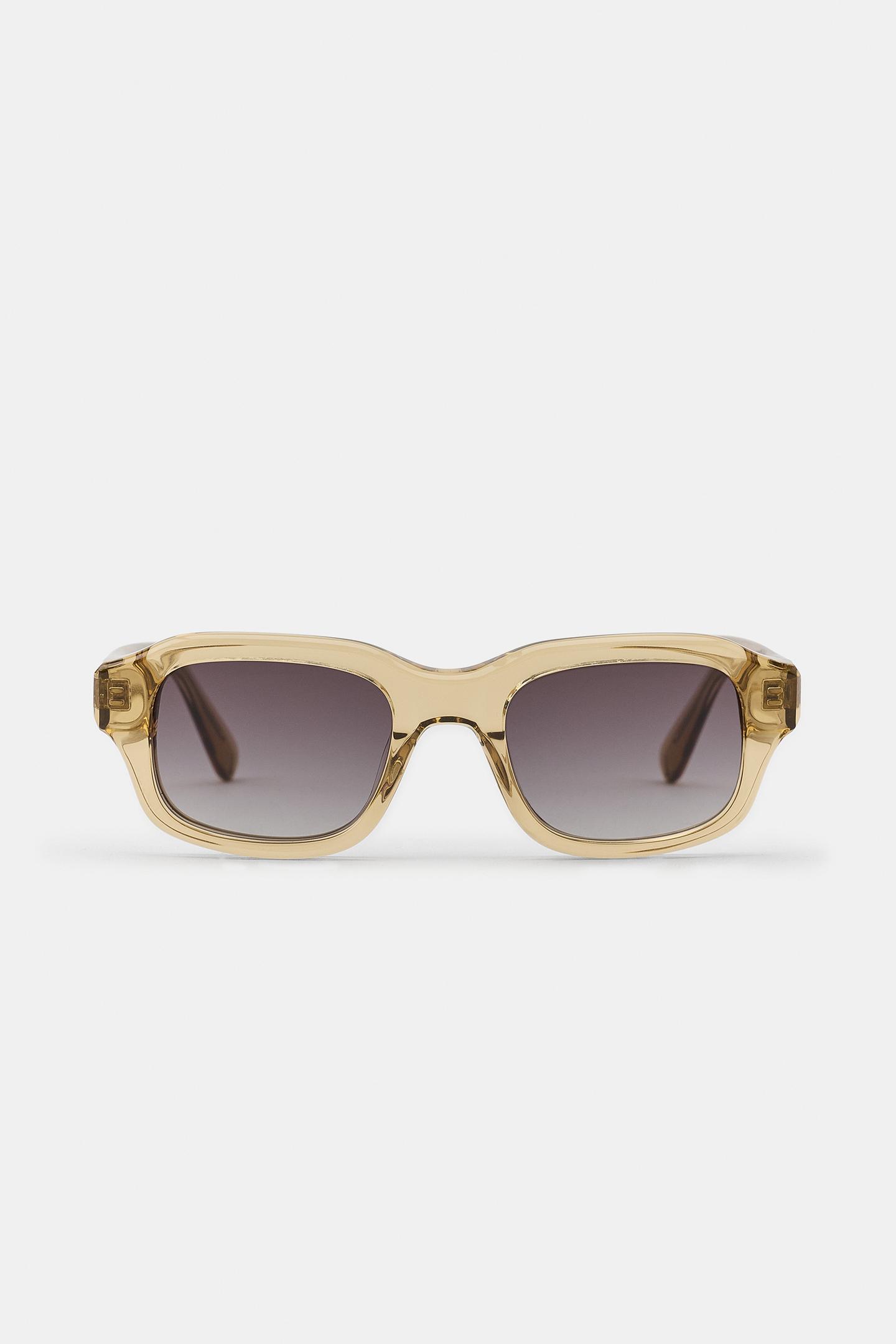 Женские солнцезащитные очки Zara Rectangular Sunglasses, цвет: Коричневый — фото 3