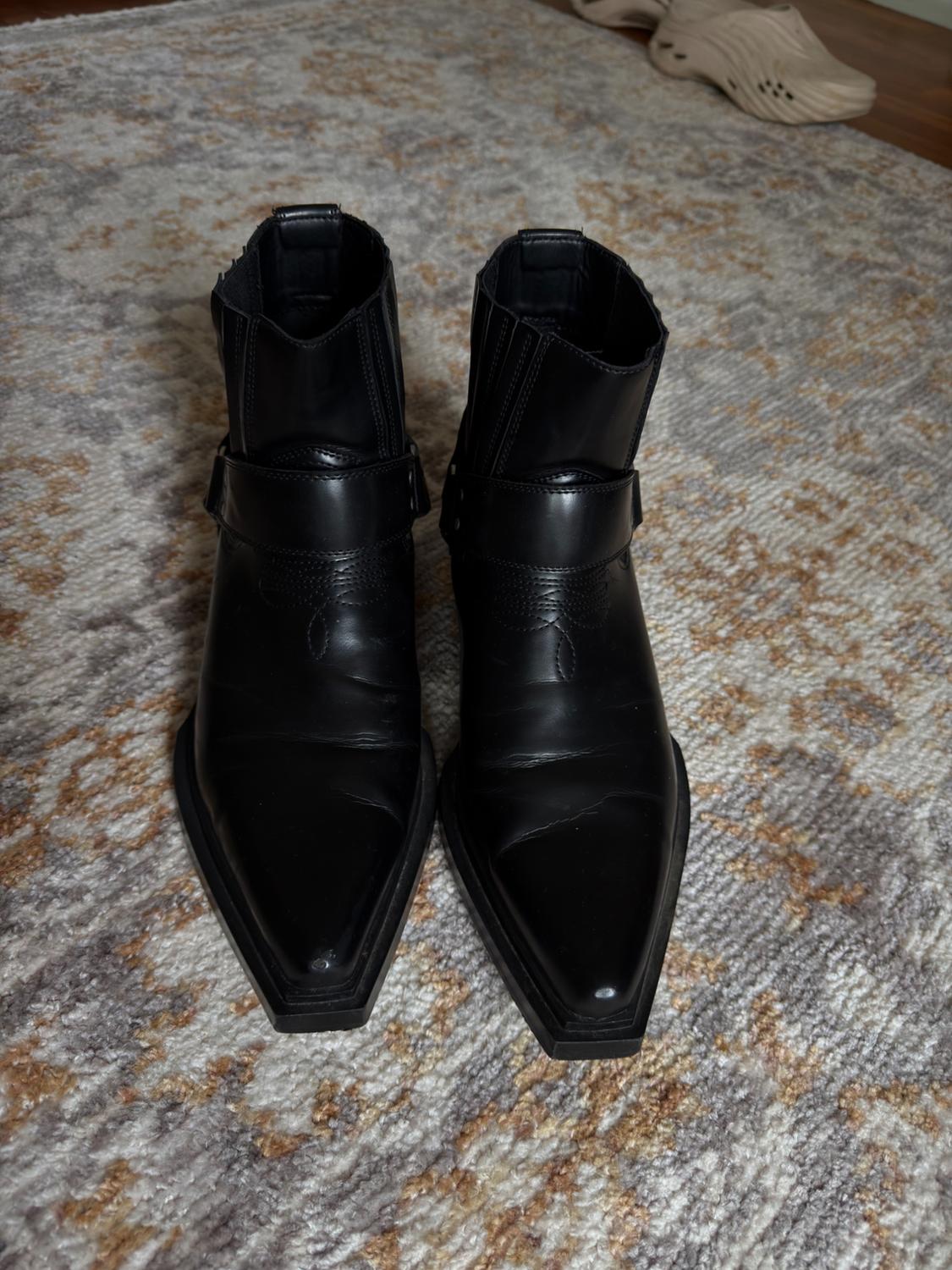 BLACK BOOTS COWBOY LEATHER - Image 5