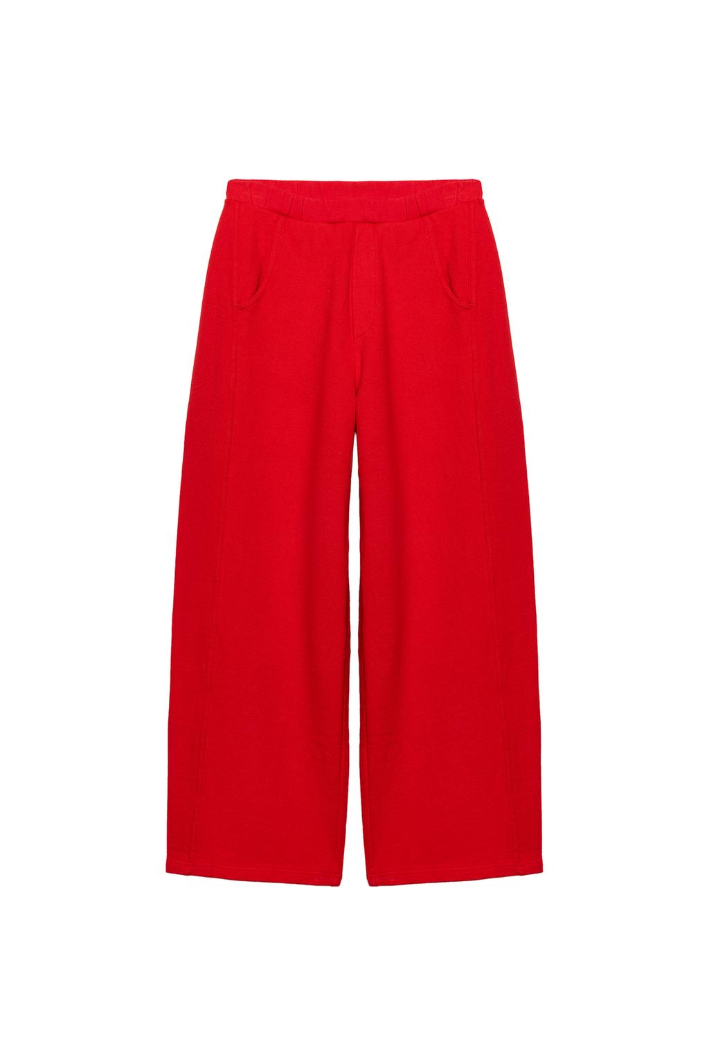 Pleated Joggers - Red by Zara