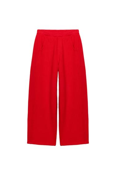 PLEATED JOGGERS - Red by Zara