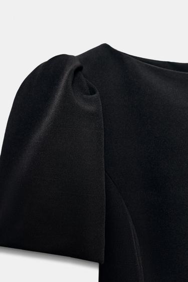 ROBE COURTE PLIS ET POCHES - Noir de Zara - Image 6