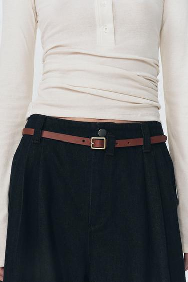 LEATHER BELT SOSHIOTSUKI X ZARA - Light brown by Zara